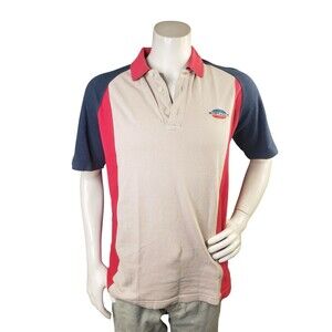 Vintage Montagut Paris Casual Colorblock Polo Shirt Men's Size Medium